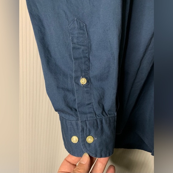 Tommy Hilfiger - Collard Button Down Dress Shirt Navy - Large - Picture 4 of 12